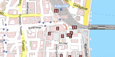 Kölner Dom Stadtplan