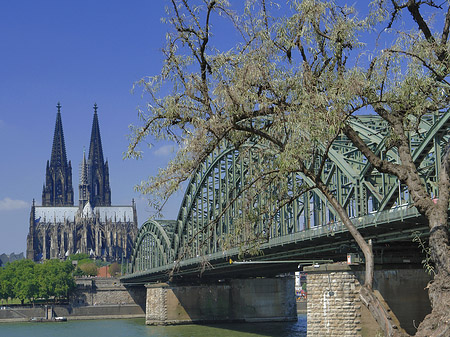 Hohenzollernbrücke am Kölner Dom Foto 