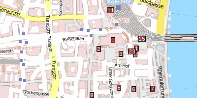 Domplatte Köln Stadtplan