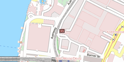Stadtplan Koelnmesse Köln